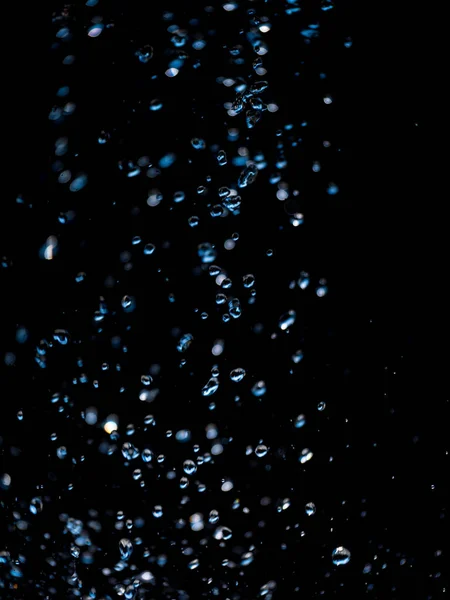 Gotas Agua Sobre Fondo Negro — Foto de Stock