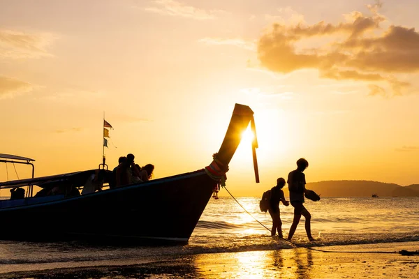 Pôr Sol Província Nang Krabi Tailândia — Fotografia de Stock