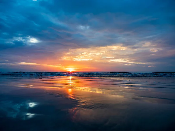 Sunset Kuta Beach Bali Indonesia — Stock Photo, Image