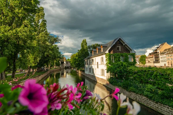 Tourist Area Petite France Strasbourg France Covered Bridges — Stock Photo, Image