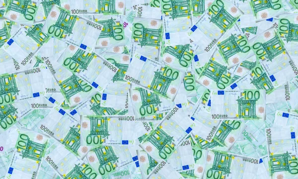 Partie 100 Banknotów Euro — Zdjęcie stockowe