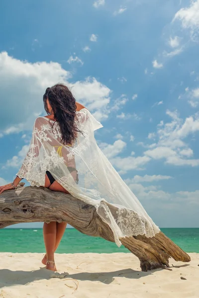 Beautiful Woman Beach Thailand — Stock Photo, Image