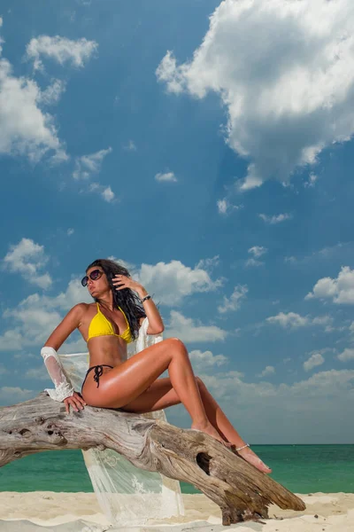 Hermosa Mujer Playa Tailandia — Foto de Stock