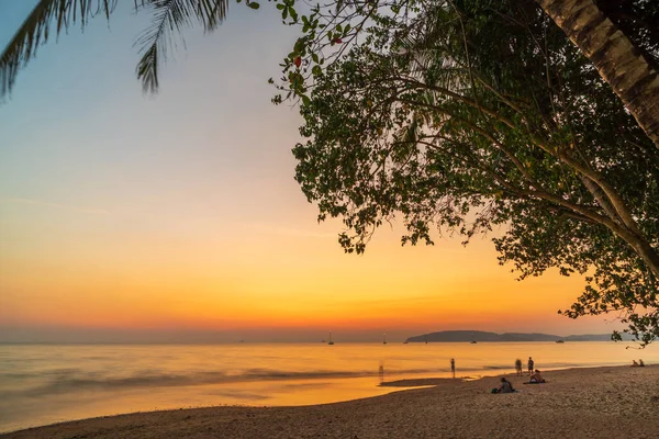 Západ Slunce Provincii Nang Krabi Thajsko — Stock fotografie