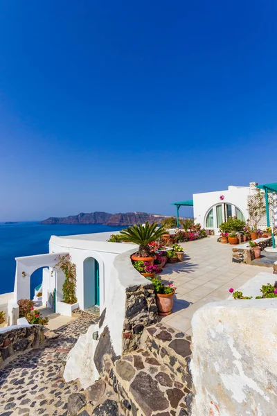 Kilátás Oia Szigetére Santorini Sziget Görögország — Stock Fotó