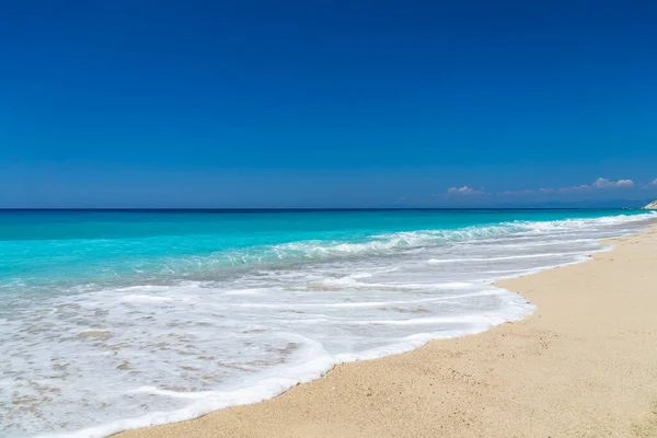 Strand Von Pefkoulia Auf Der Griechischen Insel Lefkada — Stockfoto