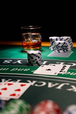 Bir Casino Black Jack masası. 