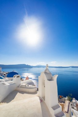 Yunanistan 'ın Santorini adasındaki Oia Kilisesi