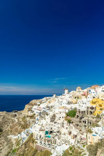 Widok Oia Wyspie Santorini Grecji — Zdjęcie stockowe