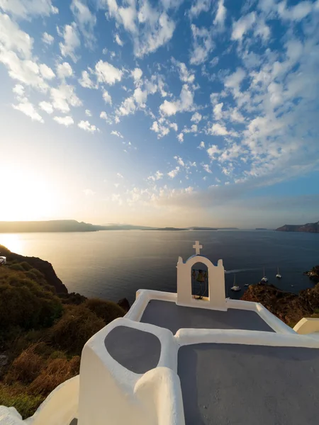 Kirche Oia Auf Santorin Griechenland — Stockfoto