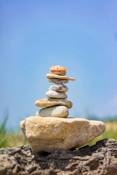 Balanced Stones Beach Lak Lam National Park Thailand — Stock Photo, Image