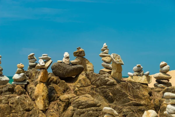 Balanced Stones Beach Lak Lam National Park Thailand — Stock Photo, Image