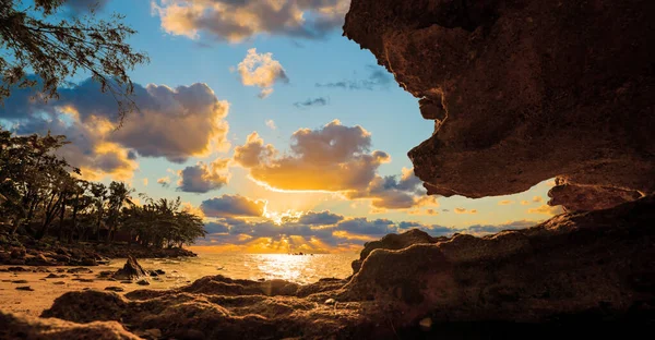 Plaża Tub Kaek Krabi Tajlandia Zachodzie Słońca — Zdjęcie stockowe