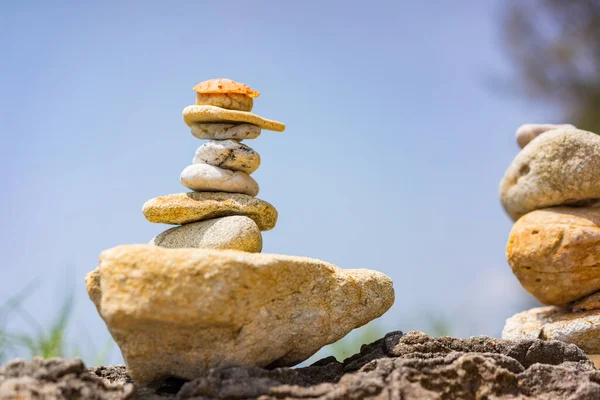 Збалансовані Камені Пляжі Національному Парку Лак Лам Таїланд — стокове фото