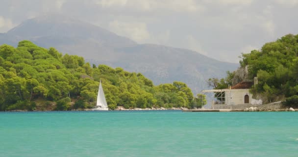 Nidri Het Eiland Lefkas Griekenland — Stockvideo