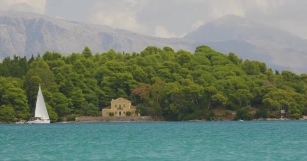 Nidri Bukten Lefkas Grekland — Stockvideo