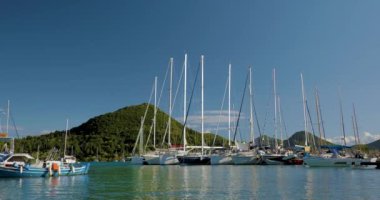 Yunanistan 'ın Lefkas adasında Nidri Körfezi