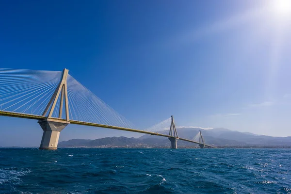 Pont Rio Grèce Par Une Journée Ensoleillée — Photo