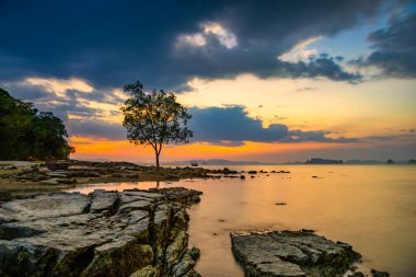 Krabi Tayland 'daki klong Muang plajı
