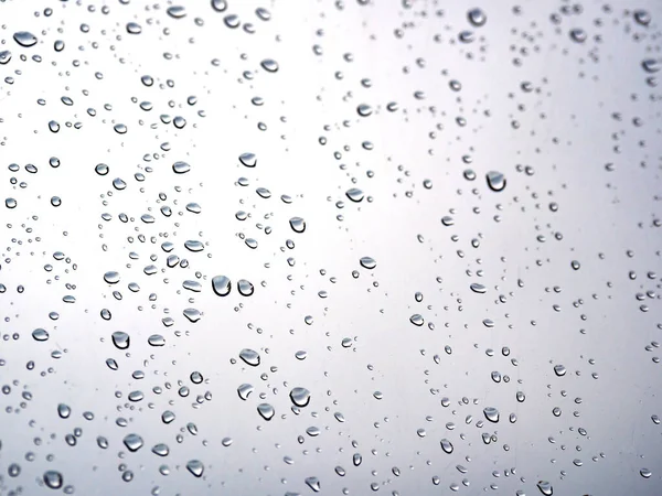 Regenwater Druppels Een Raam — Stockfoto