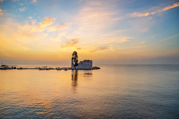 Pulau Corfu Vlacherna Biara Yunani — Stok Foto
