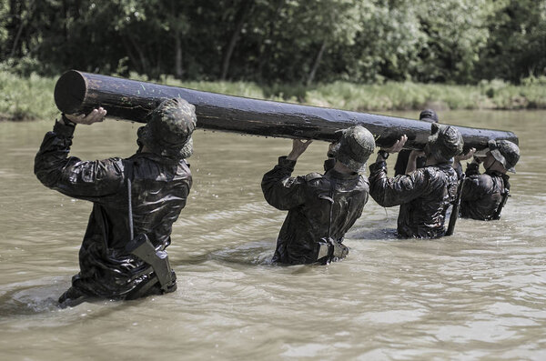 Hungary, Orfu - May 02, 2018: Elite Challenge is a program designed both for civilians and professionals who wish to try out what it feels like to get through Special Forces selection