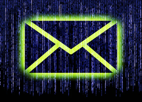 Envelope Sign Matrix Background — Stock Photo, Image