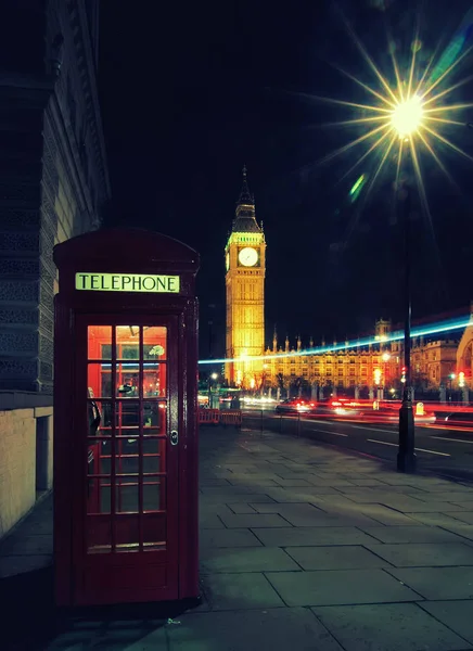 Big Ben Londýně Noci — Stock fotografie