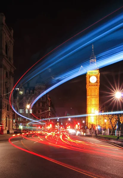 Big Ben Londonban Éjszaka — Stock Fotó