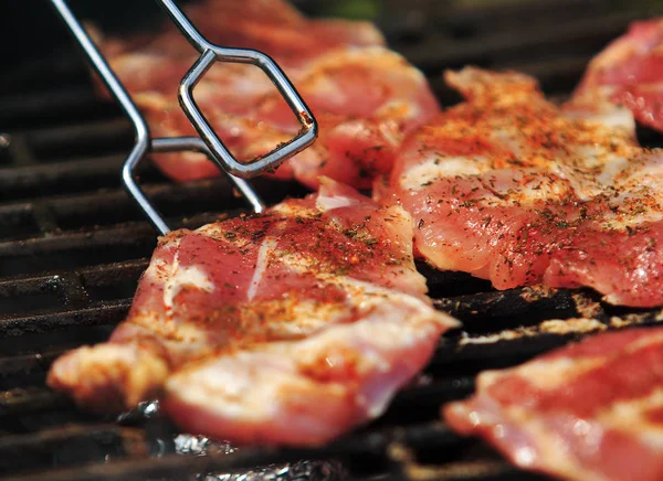Grilling Spicey Meat Grill — Stock Photo, Image