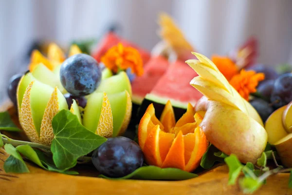 Cuenco Lleno Frutas Maduras — Foto de Stock