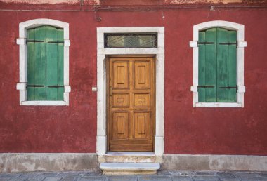 Akdeniz, Burano, İtalya 'da renkli bir ev