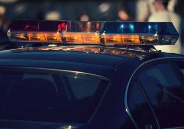 Amerikan polis arabasının ayrıntıları.