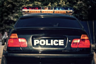 Amerikan polis arabasının ayrıntıları.