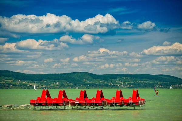 Όμορφη Λίμνη Μπάλατον Καλοκαίρι Ουγγαρία — Φωτογραφία Αρχείου