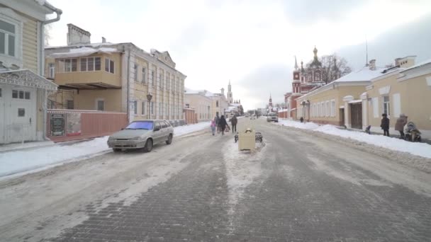 Kolomna Kreml gator — Stockvideo