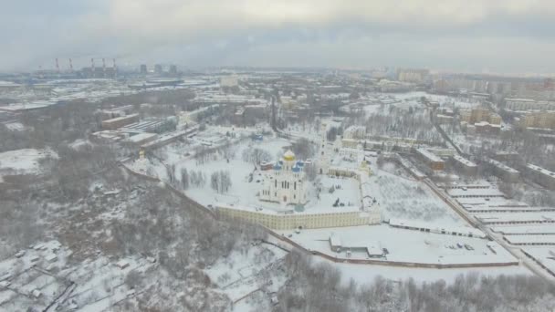 Klasztor w zimie — Wideo stockowe