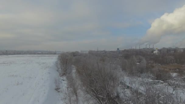 Mosteiro no inverno — Vídeo de Stock