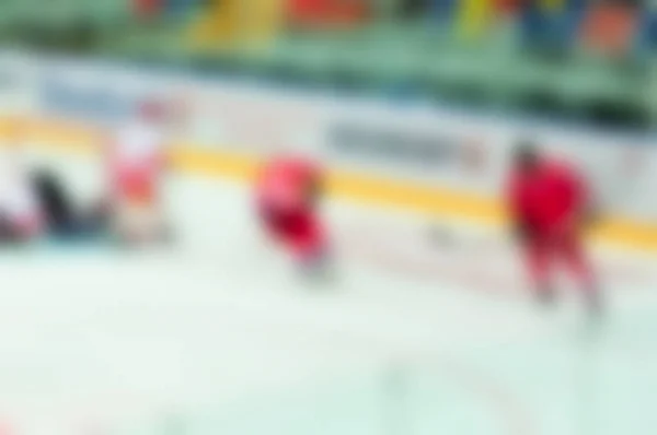 Abstract blur of ice hockey players at tournament play — Stock Photo, Image