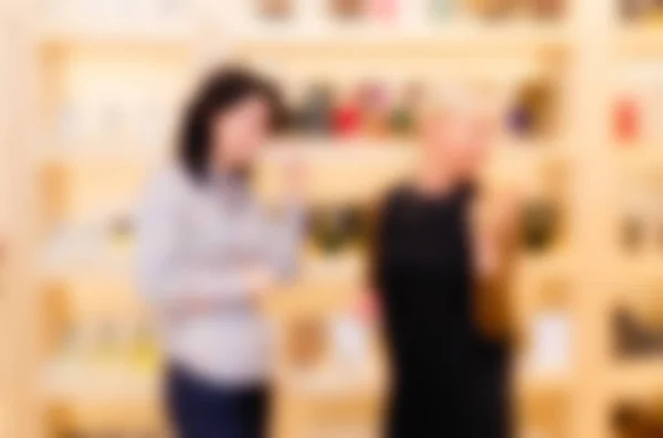 Tienda de perfumes tema borroso fondo — Foto de Stock