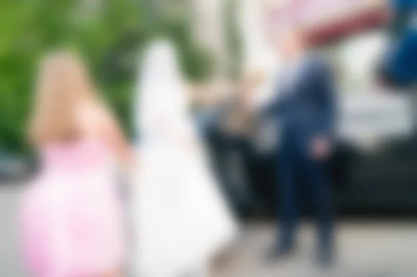 結婚式の日のテーマは、背景をぼかし — ストック写真