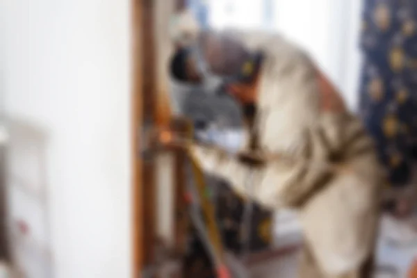 Wohnung Renovierung Thema verschwimmen Hintergrund — Stockfoto