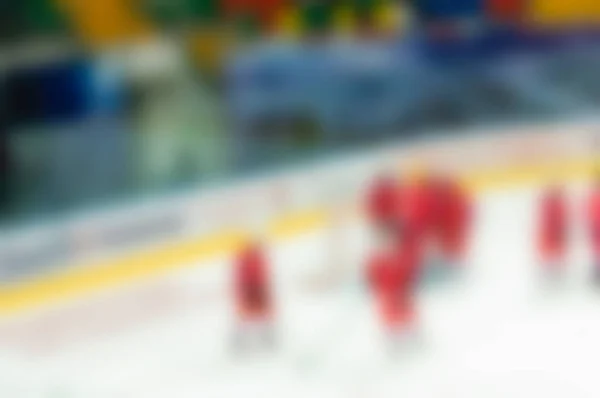 Abstracte vervaging van ice hockeyspelers in het toernooispel — Stockfoto