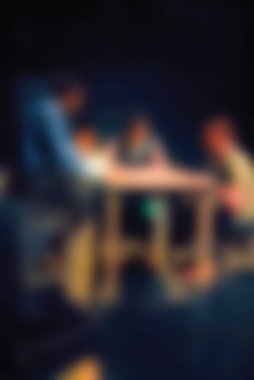 Çağdaş dans performans bokeh arka plan bulanıklık