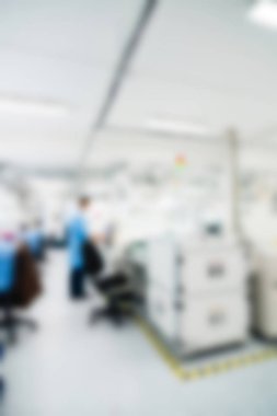 Elektronik üretim tesisi Tema arka plan bulanıklık