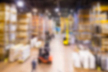 Büyük modern ambar Tema arka plan bulanıklık