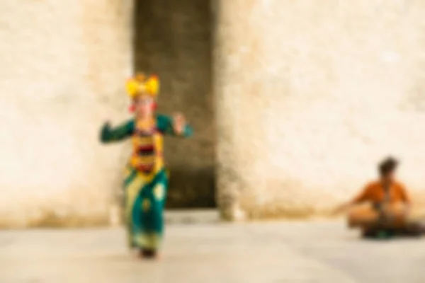传统的巴厘岛舞蹈模糊背景 — 图库照片