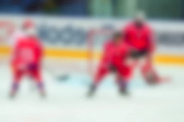 Abstrakta oskärpa av ishockeyspelare vid turneringsspel — Stockfoto