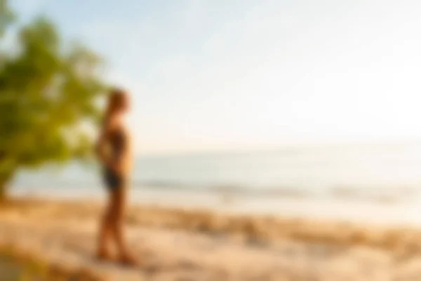 Islas Gili Indonesia Viajes tema desenfoque fondo — Foto de Stock