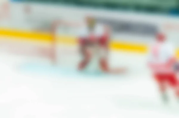 Desenfoque abstracto de los jugadores de hockey sobre hielo en el juego del torneo — Foto de Stock